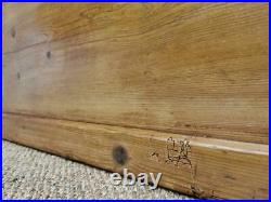 Antique Vintage Pine Blanket Storage Chest Trunk Coffee Table Candle Box