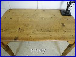 Antique Vintage Pine Scrub Victorian Rustic Kitchen table 1870s rustic desk