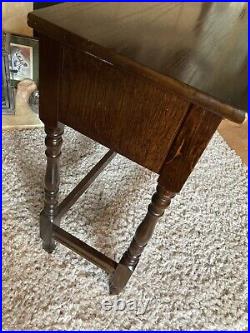 Antique Vintage Priory Dark Wood Console Hallway Table