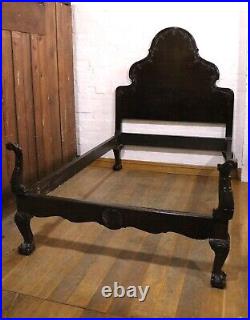 Antique Vintage Queen Anne style double bed frame