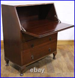 Antique Vintage Queen Anne style writing bureau desk with drawers