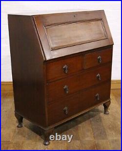 Antique Vintage Queen Anne style writing bureau desk with drawers