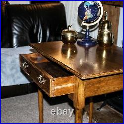 Antique Vintage Solid Oak Side Hallway Table Furniture