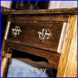 Antique Vintage Solid Oak Side Hallway Table Furniture