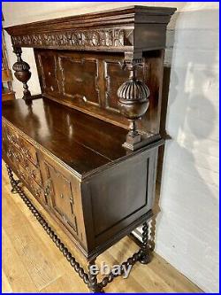 Antique Vintage Solid Oak Sideboard Dresser Buffet Cabinet. Delivery Available