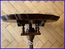 Antique Vintage Tilt Top Occasional Pedestal Tripod Pie Crust Table Ball Claw