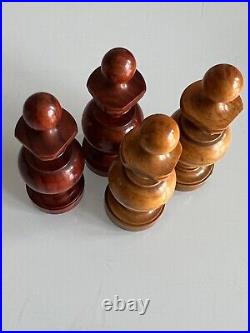 Antique / Vintage Turned & Carved Wood Chess Set