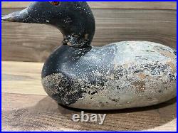 Antique Vintage Wood Duck Decoy MASON Scaup Blue Bill Drake Challenge