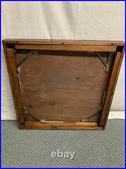 Antique Vintage Wood Folding Card Table WOW
