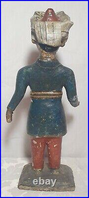 Antique / Vintage Wood Indian Army Sikh Military Figure 45cm tall Unusual