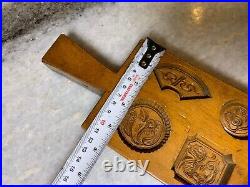 Antique Vintage Wood Wooden VC Cookie Cutter Mold Hand Carved Asian Inspired