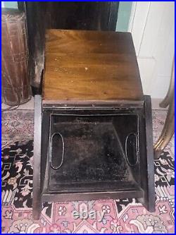 Antique/Vintage Wooden Fireside Log/coal Scuttle