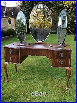 Antique Vintage Wooden Table -Double Rotating Mirror -Wrighton Bedroom Furniture