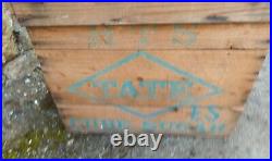 Antique/Vintage Wooden'Tate And Lyle' Sugar Crate With Pale Blue Lettering