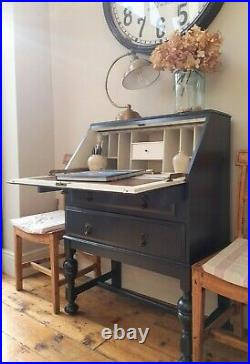Antique Vintage painted Oak Bureau/study/computer desk/drawers