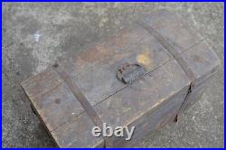 Antique Wooden Box Antique Old Crate Wood Display Suitcase Vintage 25x13x14.5