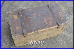 Antique Wooden Box Antique Old Crate Wood Display Suitcase Vintage 25x13x14.5