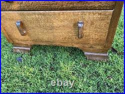 Antique Wooden Chest Of Drawers Tallboy Bedroom Carved 4 Drawer Vintage #L