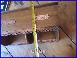 Antique old Vintage Arts and crafts wood copper letter post delivery box