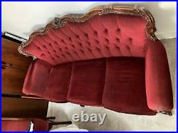 Antique style Dress sofa vintage set and two chairs