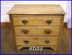 Antique vintage light natural oak chest of drawers
