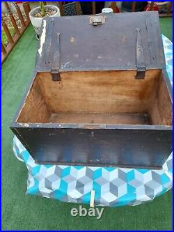 Antique vintage old wooden box