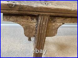 Antique vintage rustic wooden bench seating