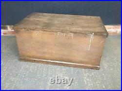 Antique vintage wooden trunk, chest, blanket box, ottoman or toy box