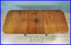 Attractive Large Vintage Mahogany Pedestal D-end Extending Dining Table