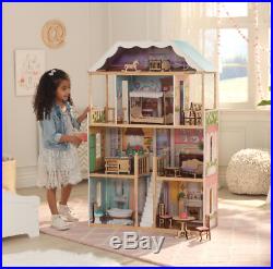 Barbie Size Wooden Dollhouse Furniture Doll Girls Playhouse Play House 14 Pc NEW