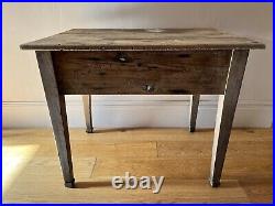 Beautiful Rustic Antique Table, Wooden, Vintage, Old, Aged Patina, Drawers