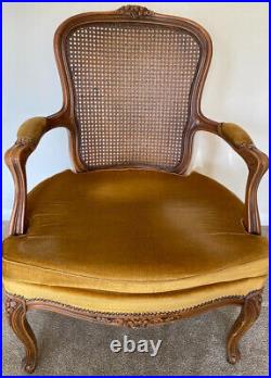 Beautiful Vintage Antique French Louis XV Bergere Cabriolet Style Armchair