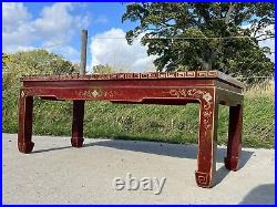 Beautiful Vintage Oriental Coffee Table Side Chinese Asian Lacquered