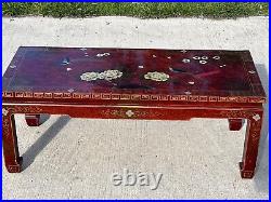 Beautiful Vintage Oriental Coffee Table Side Chinese Asian Lacquered
