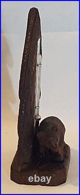 Black Forest bear design vintage Victorian antique oak wood figurine ornament