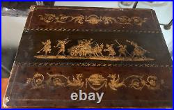 Box Wood With Inlay Box Luxury Style Napoleon III 24x 21 H 10 CM Vintage