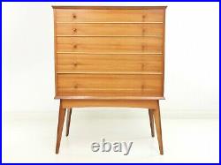 British Alfred Cox for Heals Mid Century Walnut Chest of Drawers Vintage
