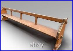 Can Deliver Vintage Antique Solid Wood Reclaimed Pitch Pine Pew 12 Available