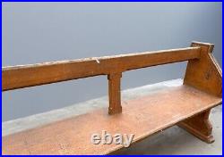 Can Deliver Vintage Antique Solid Wood Reclaimed Pitch Pine Pew 12 Available