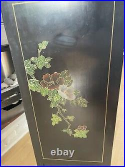 Chinese Mother Of Pearl 4 Door Vintage Cabinet