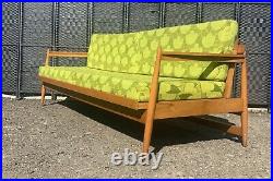 Danish sofa bed, midcentury, vintage, retro, solid wood
