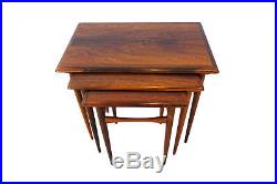 Danish, vintage Kai Kristiansen Mid Century rosewood nesting coffee table set