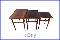 Danish, vintage Kai Kristiansen Mid Century rosewood nesting coffee table set