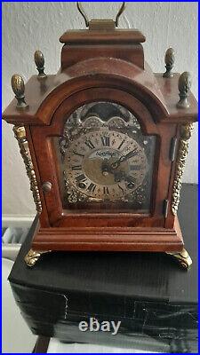 Dutch Wuba Warmink Vintage Antique Mantel Shelf 8 day Clock In Need Of Repair