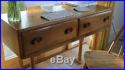 Ercol Dressing table / Desk. Mint. Retro. Vintage. Beautiful Elm wood. 1960's
