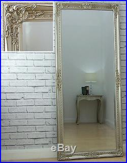 Eton CHAMPAGNE SILVER Shabby Chic Full Length leaner Floor Wall Mirror 62 x 27