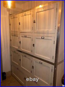 Exceptional Antique Vintage 11 Door Storage Cabinet