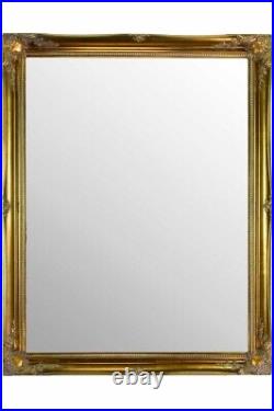 Extra Large Gold Wood Painted Wall Mirror Vintage Antique 3Ft10 X 3Ft 117 X 91cm