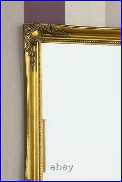 Extra Large Mirror Gold Wood Wall Antique Vintage 4Ft6 X 3Ft6 137cm X 106cm