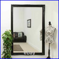 Extra Large Wall Mirror Black Antique Vintage Full Length 6Ft7x4Ft7 201 x 140cm